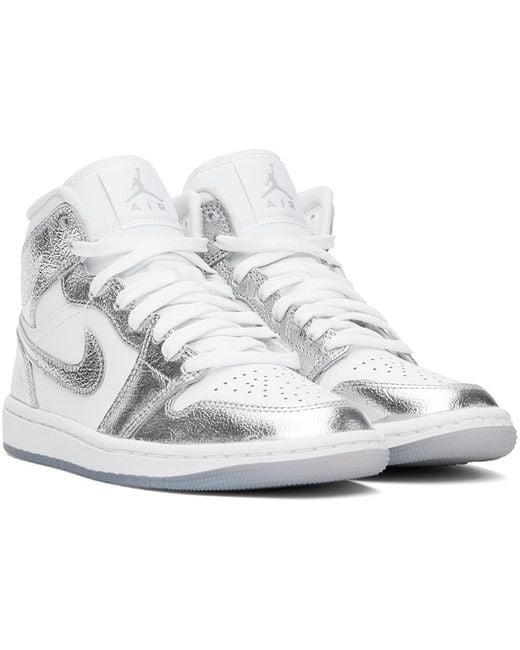 Nike White Air Jordan 1 Mid Se Sneakers