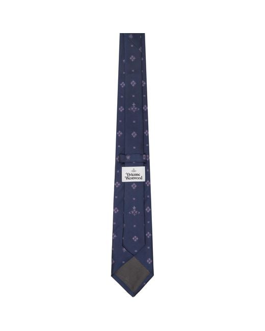 Vivienne Westwood Blue 8.5Cm Silk Tie for men