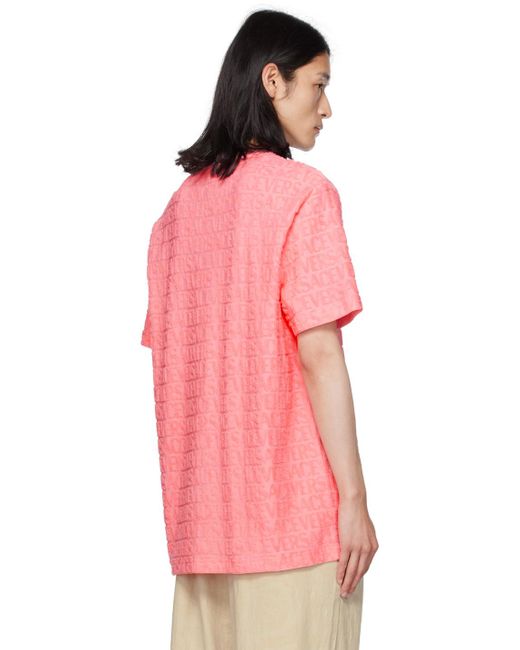 Versace Pink Allover T-shirt for men