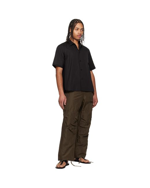 Sacai Black Poplin Shirt for men
