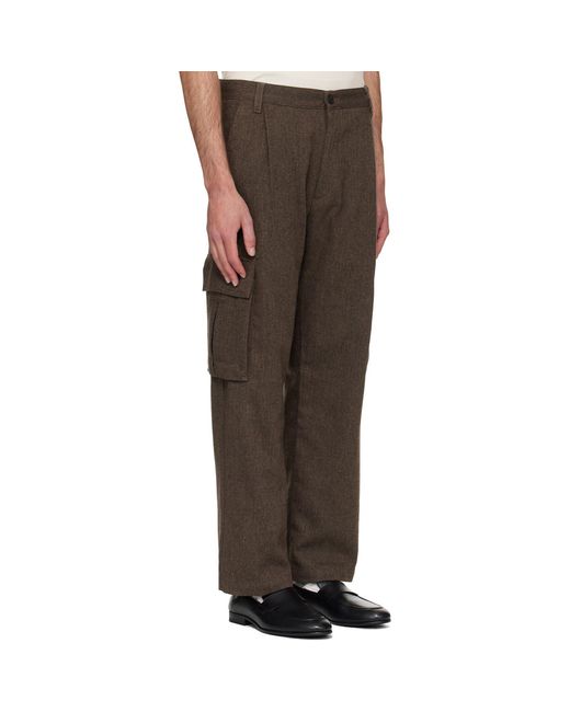 HUGO Multicolor Relaxed-Fit Wool Trousers for men