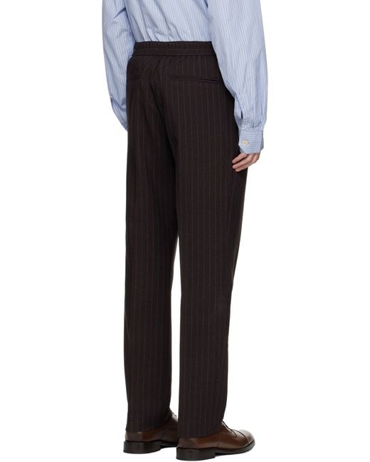 Paul Smith Black Burgundy Wool Trousers for men