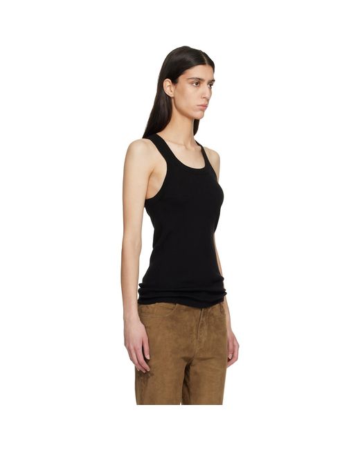 Tom Ford Black Fine Merino Rib Tank Top
