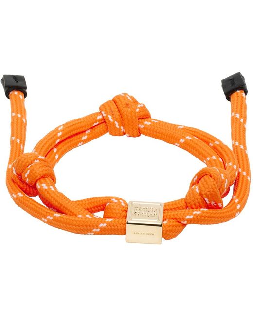 Miu Miu Orange Cordnylon Bracelet