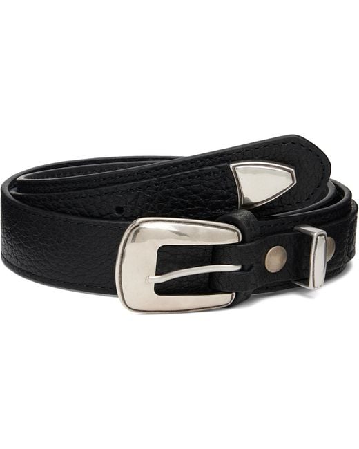 Lemaire Black Minimal Western Belt for men