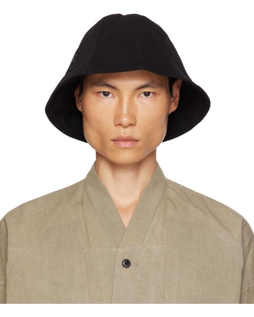 Acne Brown Black Patch Bucket Hat for men