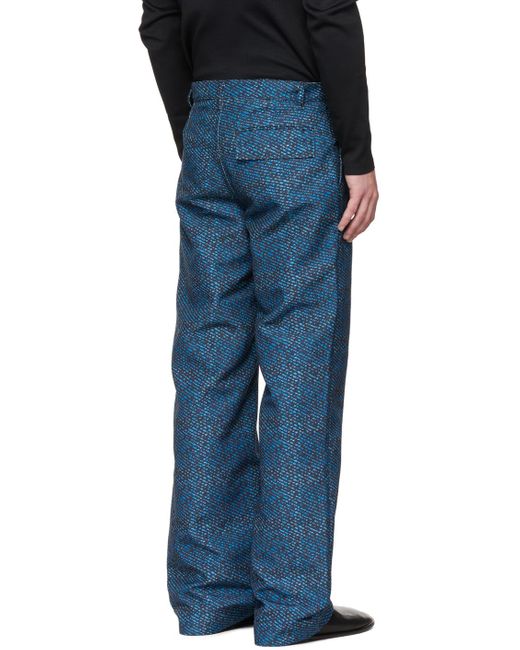 Bianca Saunders Blue Benz Trousers for men