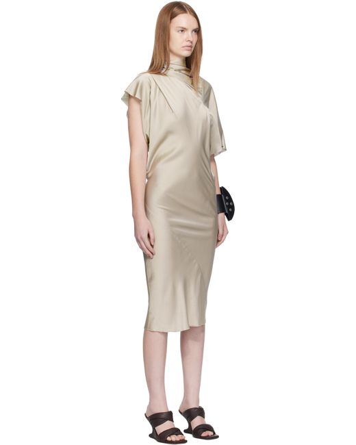 Rick Owens Black Off- Concordians Seb Midi Dress