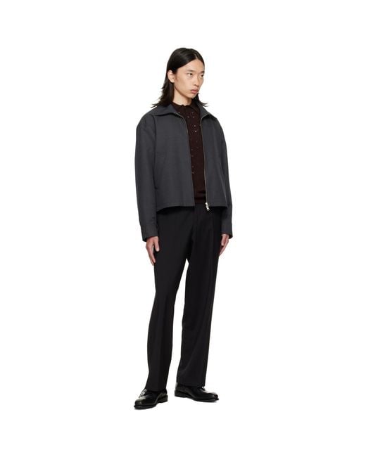 mfpen Black Study Trousers for men