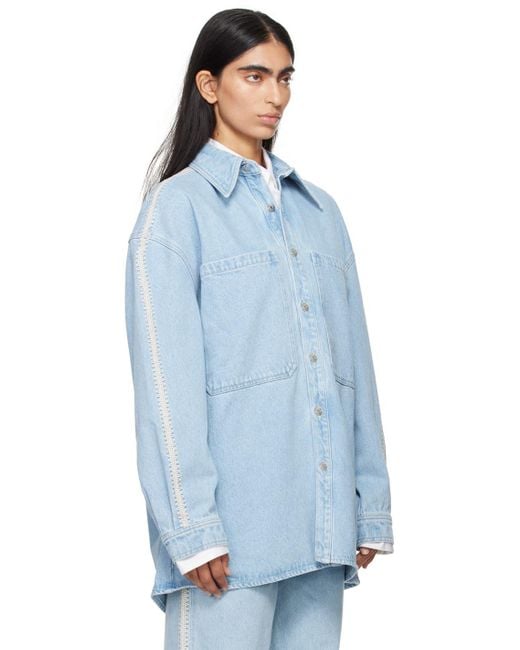 Nanushka Blue Beaux Denim Shirt