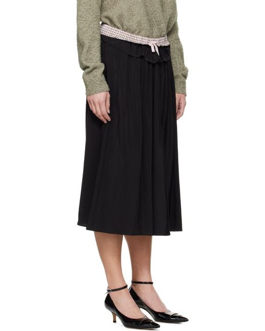 Maison Margiela Black 'Anonymity Of The Lining' Midi Skirt