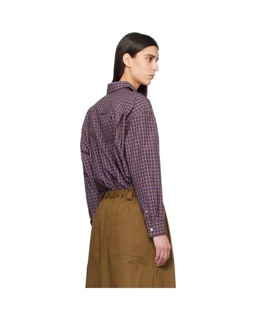 MERYLL ROGGE Purple Burgundy Classic Shirt