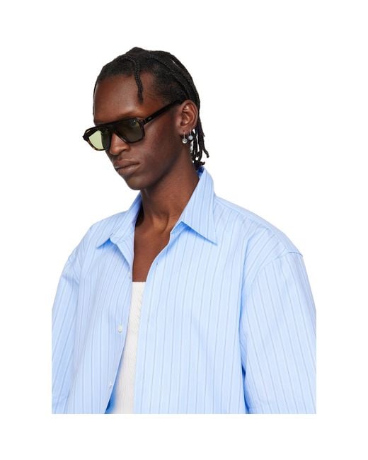 Retrosuperfuture Green Maneval Sunglasses for men