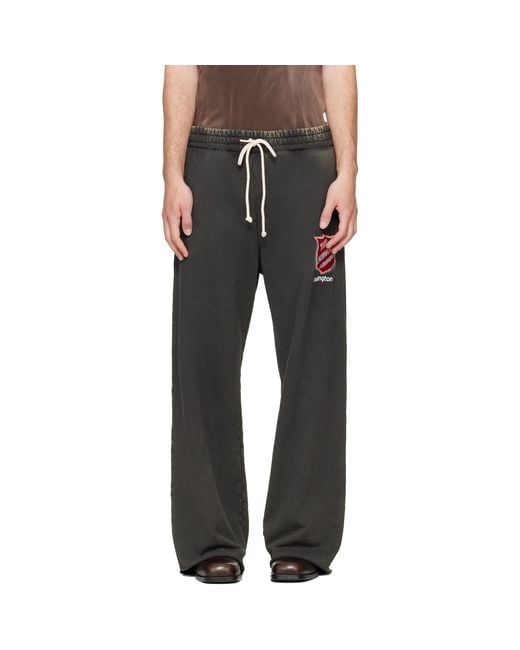 RIVINGTON roi Rebis Black 'Anti Death Principal' Sweatpants for men