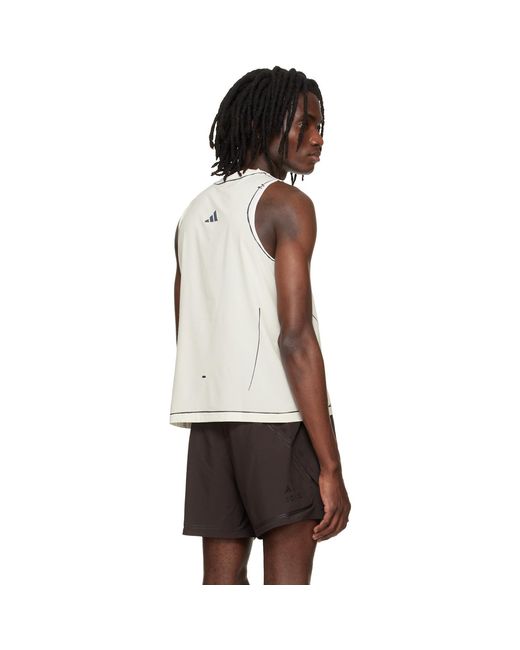 Song For The Mute Black Off- Adidas Originals Edition Adirun01 Running Tank Top for men