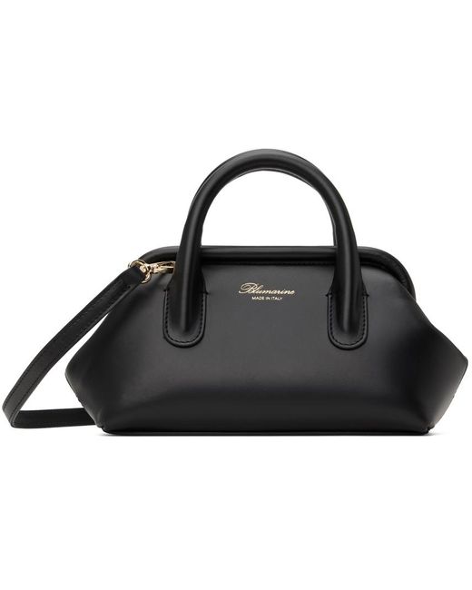 Blumarine Black Nappa Leather Mini Top-Handle Doctor Bag