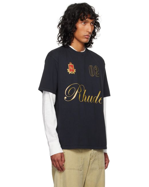 Rhude Black Script T-Shirt for men