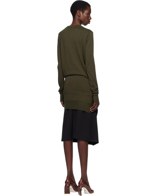 Stella McCartney カーキ Mixed Wool セーター Black