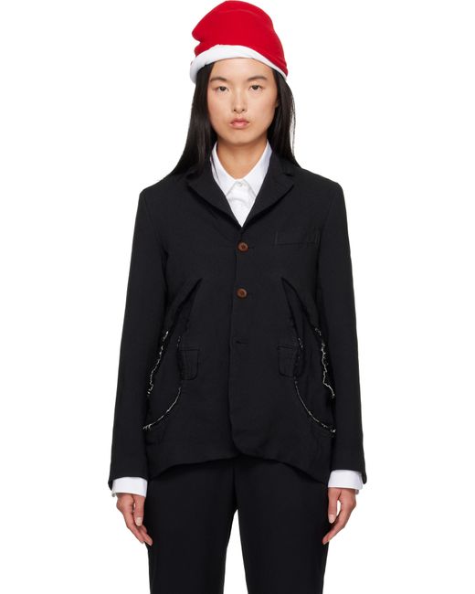 COMME DES GARÇON BLACK Black Comme Des Garçons Gabardine Blazer