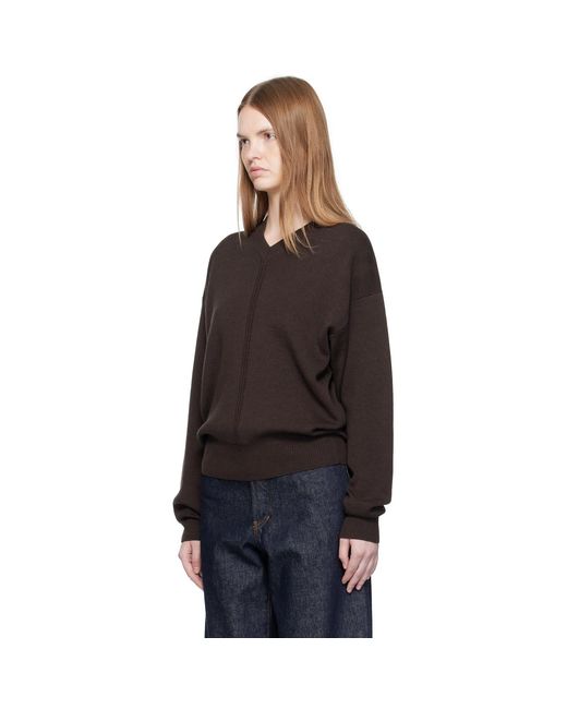 Lemaire Black V Neck Sweater