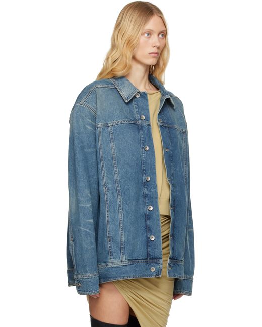 Rick Owens ブルー Hollywood Jumbo Worker デニムジャケット Blue