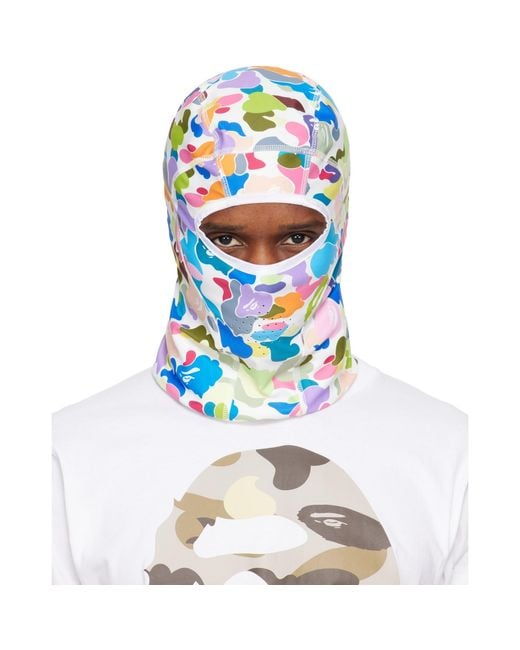A Bathing Ape Blue Camo Balaclava for men