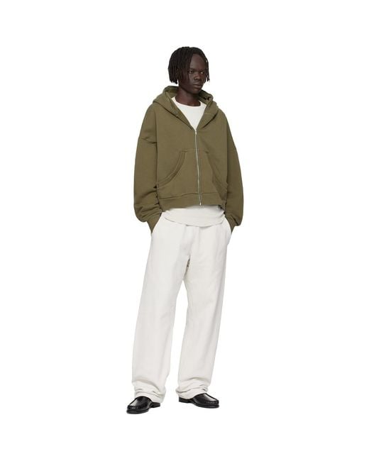 Entire studios Green Khaki Eternal Zip Hoodie for men