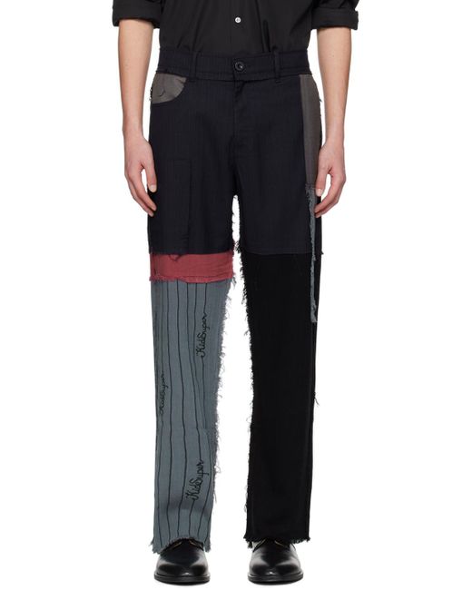 Kidsuper Black Patchwork Trousers for men