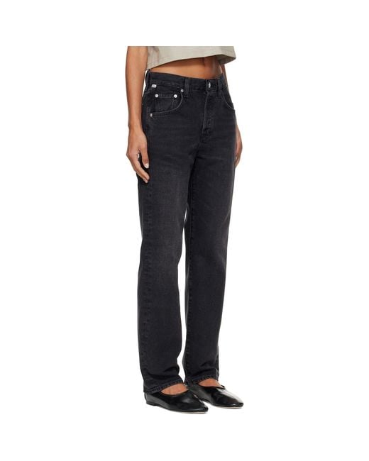 Citizens of Humanity Blue 90S High Rise Straight Jeans