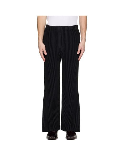 Homme Plissé Issey Miyake Black Pleats Bottoms 3 Trousers for men