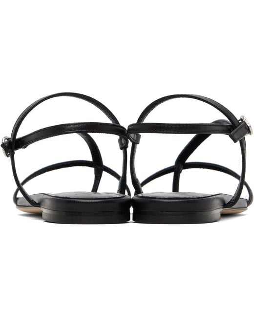 Aeyde Black Ella Square-Toe Sandals