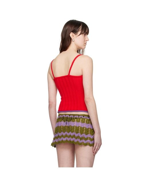 Edward Cuming Purple Cable Tank Top