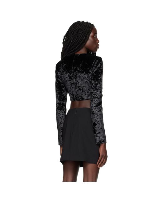 MSGM Black Twist Blouse