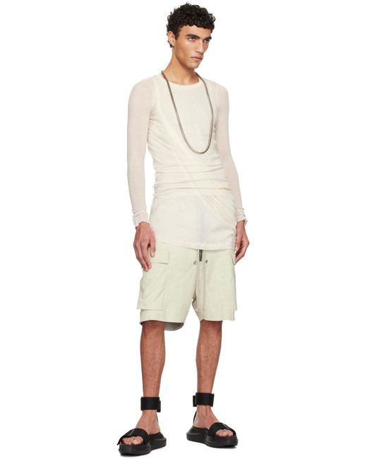 Rick Owens Multicolor Off- Hollywood Rib Ls T-Shirt for men