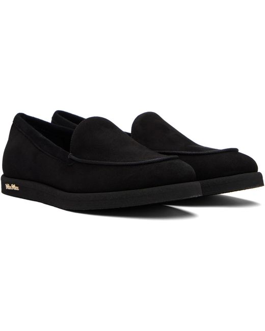 Max Mara Black Soft Moc Loafers
