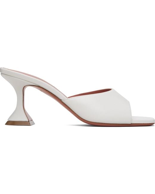AMINA MUADDI White Lupita Slipper 70 Heeled Sandals