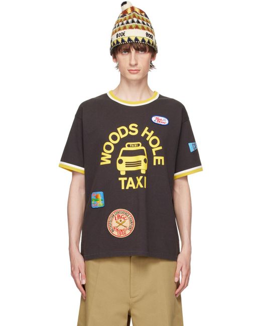 Bode Black Discount Taxi T-shirt for men