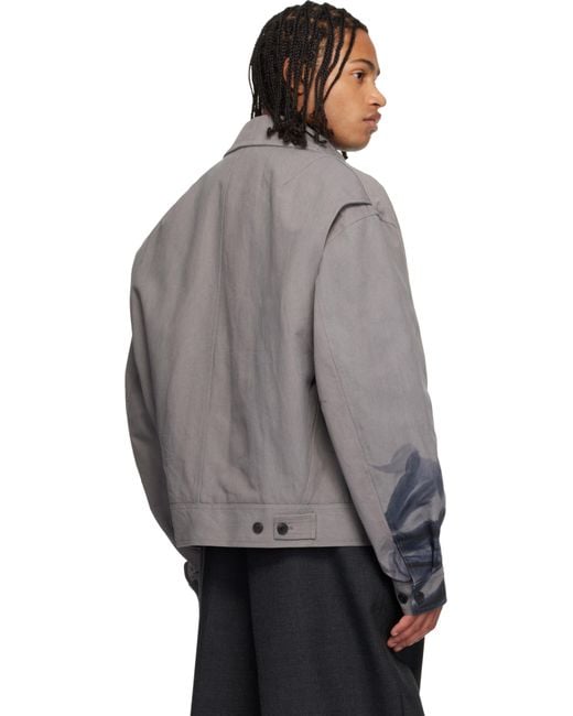 Dries Van Noten Black Floral Jacket for men