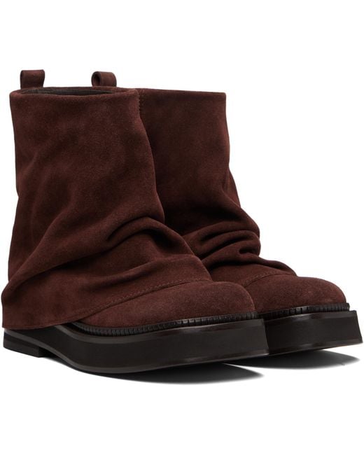 The Attico Brown Mini Robin Combat Boots