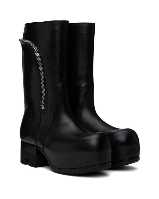 Rick Owens Black Hollywood Bauhaus Ballast Pull Boots