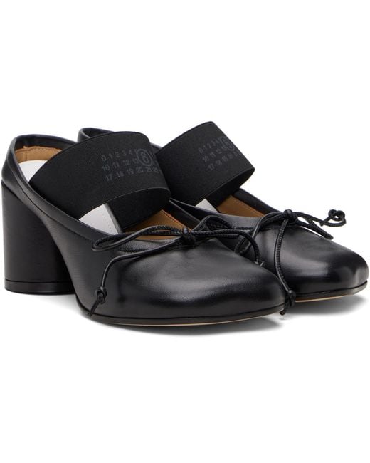 MM6 by Maison Margiela Black Anatomic Numeric Heels