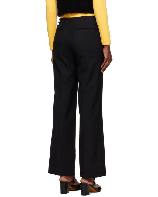 NOTHING WRITTEN Low-Rise Tailored Wool Trousers in Black | Lyst