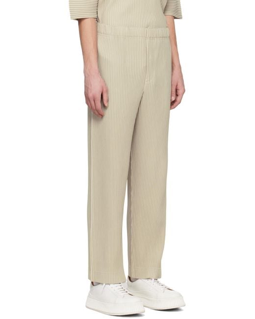 Homme Plissé Issey Miyake Natural Monthly Color March Trousers for men