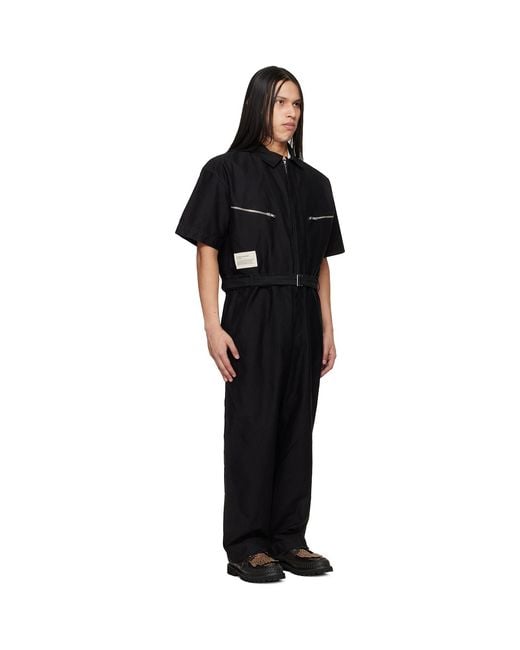 Song For The Mute Black Birkenstock Edition 'The Rebel' Zipped/Jumpsuit for men
