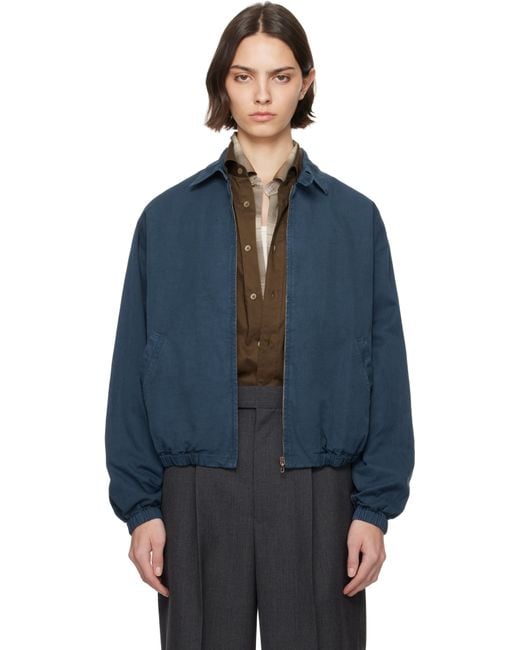 AURALEE Product Dyed Finx Gabardine Swing Jacket in Blue | Lyst
