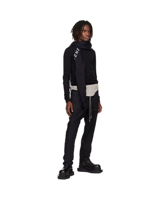 Rick Owens Blue Temple Printed Cot Scarf for men