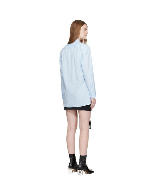 MM6 by Maison Margiela Black Cotton Poplin Shirt