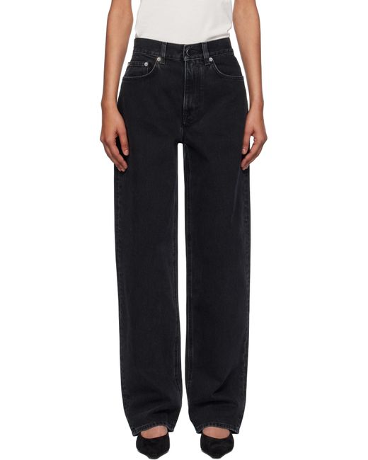 Loulou de Saison Black Samur Lds Straight Leg Jeans