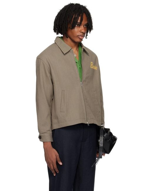 Bode Black Taupe 'Low Lying Summer Club' Jacket for men