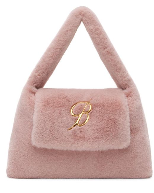 Blumarine Pink Large-size Flap & Logo Bag